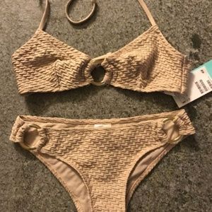 BNWT H&M gold tan cream bikini - Size 2 6 S M